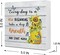 Everyday Is A New Beginning Farmhouse Sunflowers Wooden Sign Desk Decor,Inspirational Wood Block Sign Desk Decorations for Home Bedroom Dorm Office Desk Shelf Table Decor